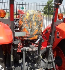 2008 and Up Kubota Seat Covers for tractor MX4800, MX5000, MX5200 in Orange Camo