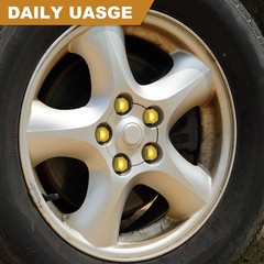 20Pcs 21mm Wheel Lug Nut Cover Bolt Caps Car Tire Nut Cover with Tongs Green