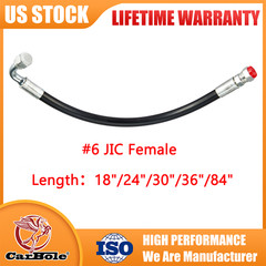 5000PSI 3/8″ Hydraulic Hose Assembly – #6 JIC Female (Straight/90) Fitting