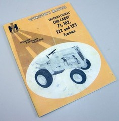 International Cub Cadet 71 102 122 123 Tractor Operators Owners Manual Ih