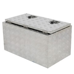 30″ ATV Aluminum Under Body Toolbox 5 Bar Tread Silver