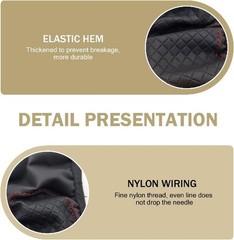 Microfiber Leather Steering Wheel Cover, 15 Inch Universal An Color: Black-Red
