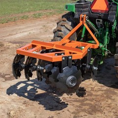 Titan Attachments 3 Point 4ft Notched Disc Harrow Plow Attachment for Cat 1