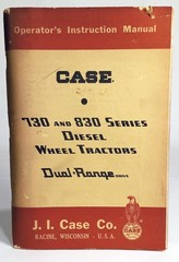 c 1960 J I CASE Operator’s Instruction MANUAL-730 & 830 Diesel Wheel Tractors
