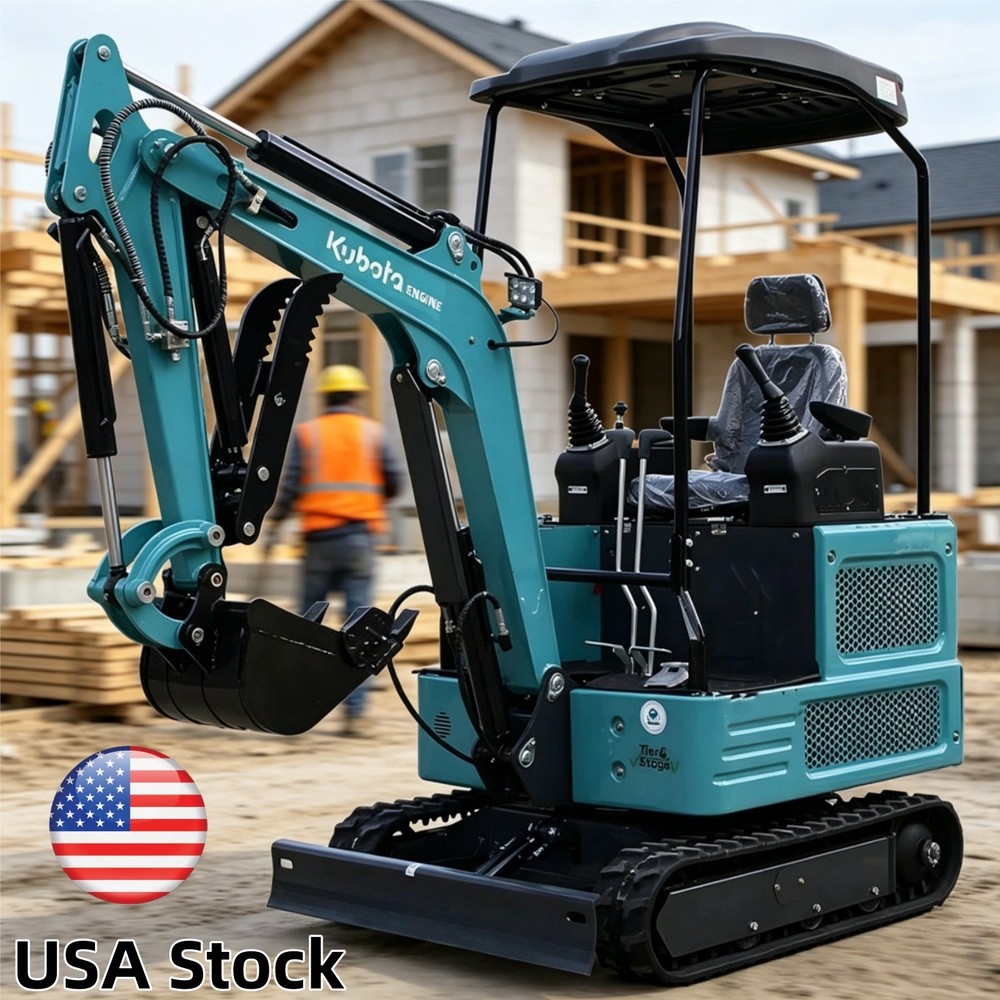 1.8Ton Mini Excavator Pilot System Kubota Hydraulic Digger Water Cooled Engine