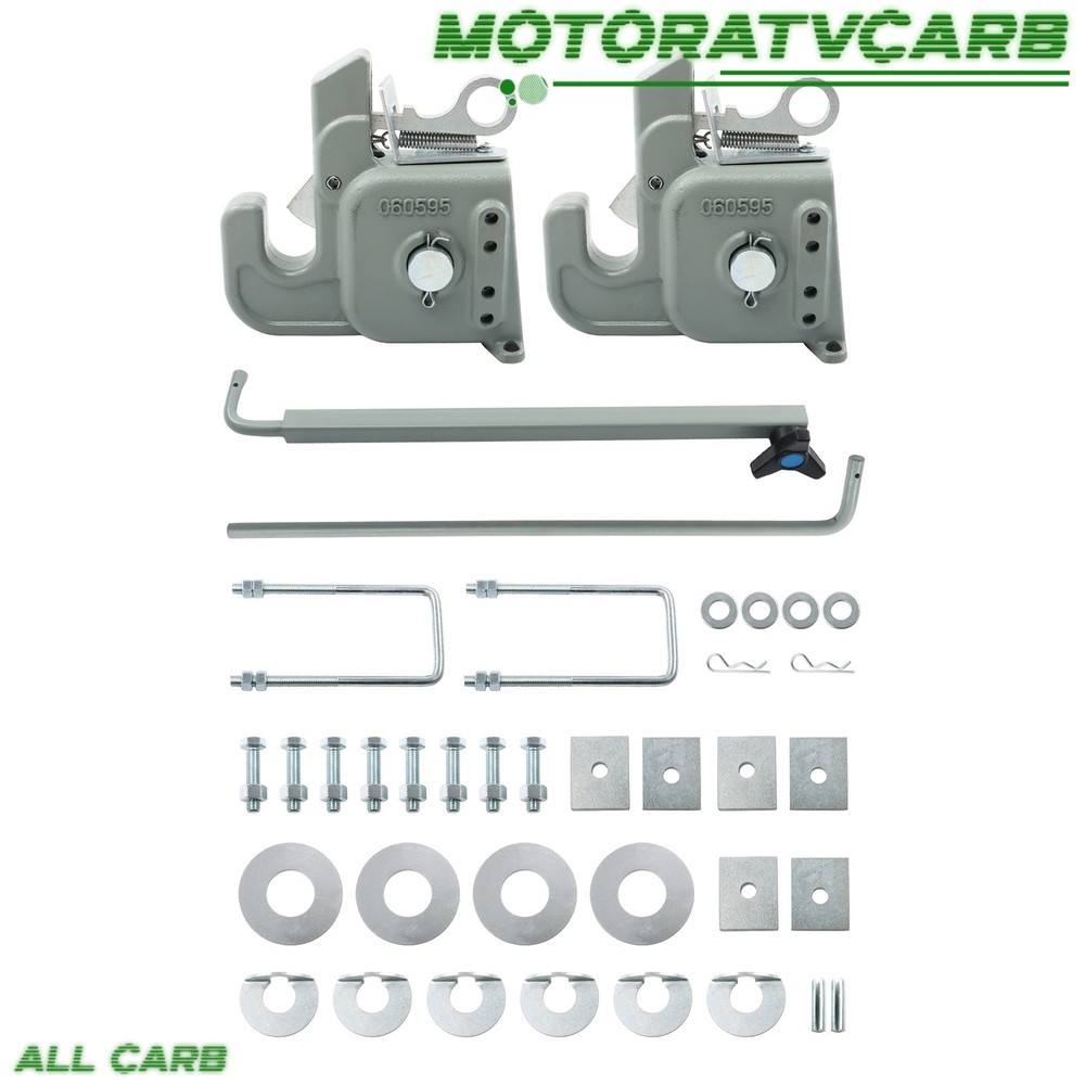 ALL-CARB Gray Heavy Duty Quick Hitch for Cat 2 Tractor w/ Stabilizer Bar