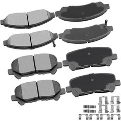 8Pcs Front Rear Ceramic Brake Pads D1280 Acura MDX 07-13 ZDX 10-13 Pilot 09-11