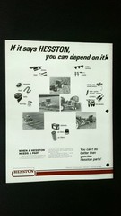 Hesston Farm Equipment Operator’s Manual Wide Three-Row Forage Attachment