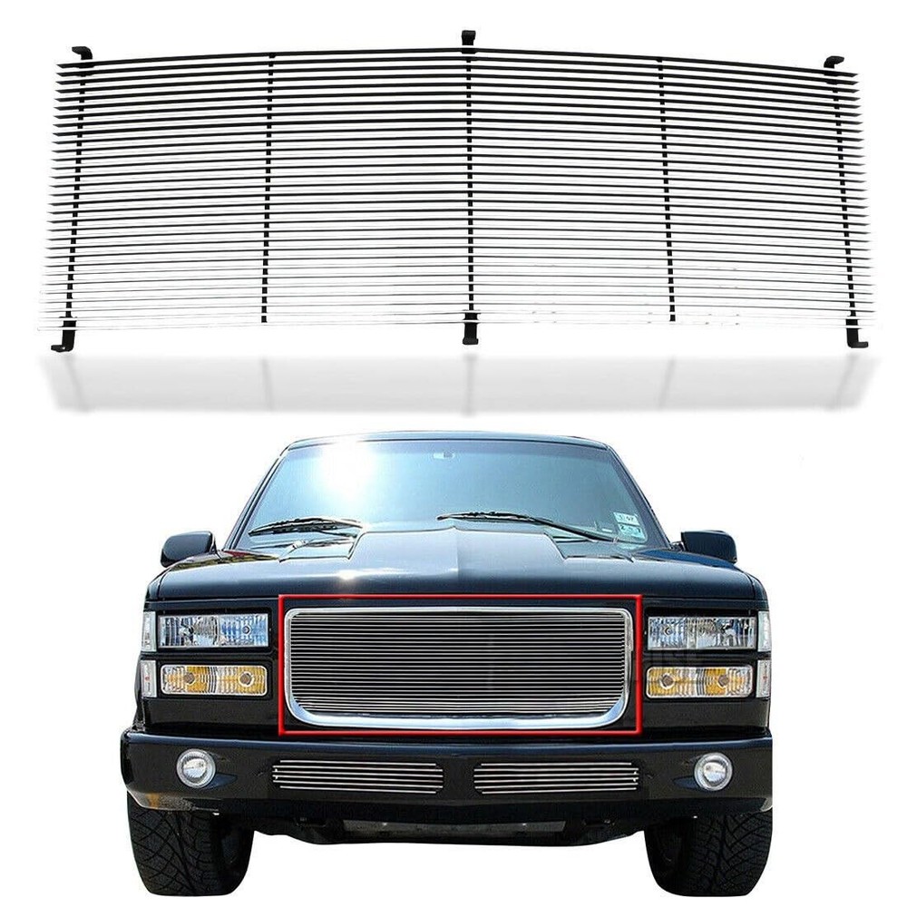 Front Mirror Polished Billet Grille for C1500 Suburban Yukon C/K Pickup 94-99