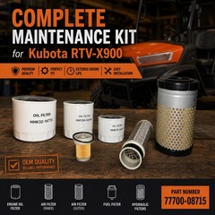 Complete Filter Service Kit 77700-08715 For Kubota Rtv-x900
