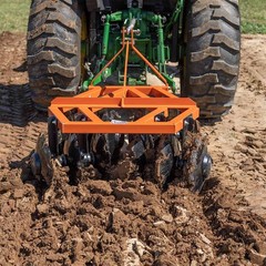 Titan Attachments 3 Point 4ft Notched Disc Harrow Plow Attachment for Cat 1