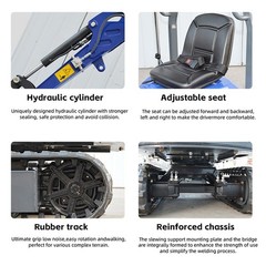 Free delivery unloading. 1-ton mini excavator, 13.5hp EPA engine, 6 accessories
