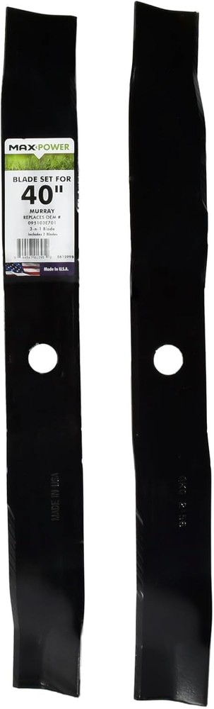 2 Blade Set of 3-N-1 Blades for 40 in. Cut Murray Mowers Replaces OEM #’s 095103