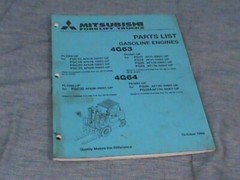 Mitsubishi Forklift OEM Parts List GAS ENGINES 4G63 4G64 FG/FGC Series LQQK