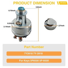 7Y-3918 Ignition Key Switch for Caterpillar CAT 311 311C 312 312BL 313B 314C 315