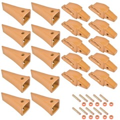 10PK Excavator Bucket Shanks Teeth Pins Retainers Alloy Steel for J200 Excavator