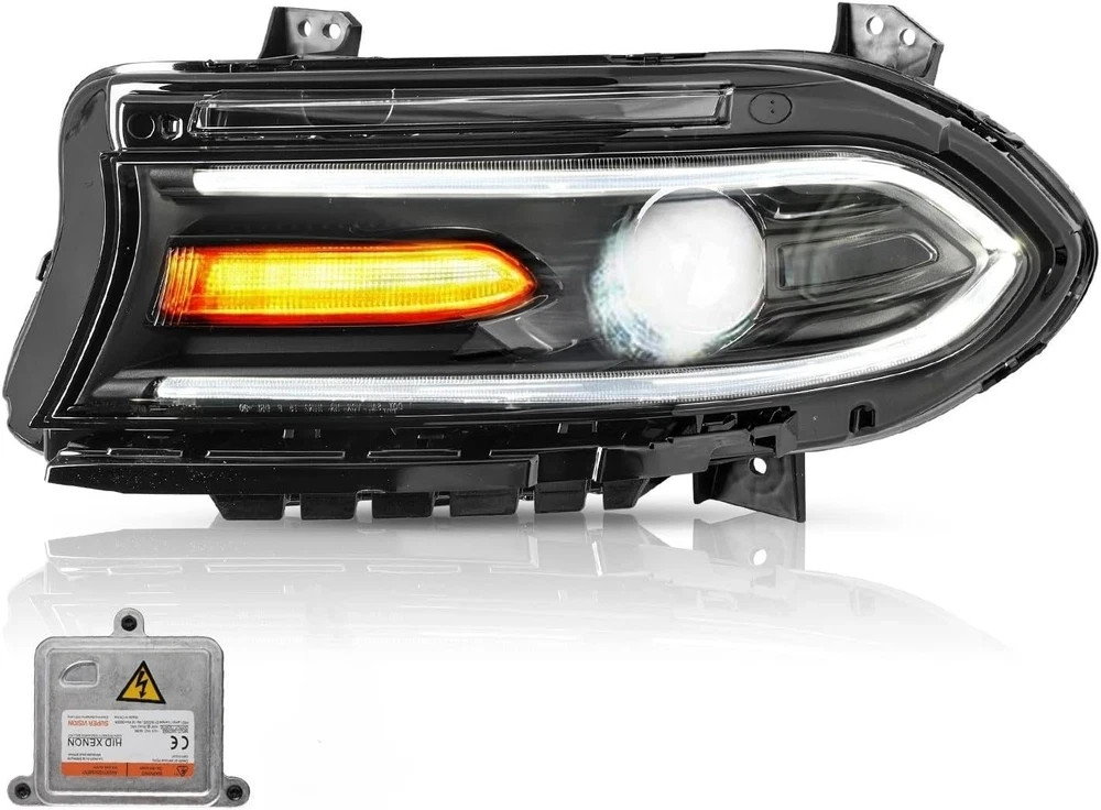 HID Xenon Headlight Assembly 2015-2021 Dodge Charger Projector w Ballast Left
