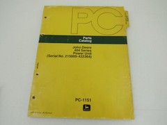 John Deere 404 Series Power Unit Parts Catalog SN 215000-422364 PC-1151