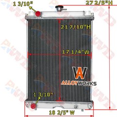 Aluminum 3 Row Radiator For Kubota L47 L4760 L5040 L5740 L5460 L5060 2014-on