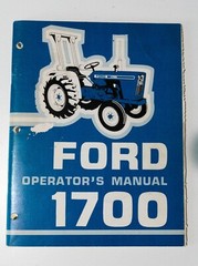 Ford 1700 & 1900 Tractor Draft Control Series Tractors Operators Manual by Ford