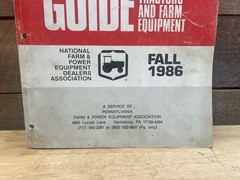 Vintage FALL 1986 Tractors and Farm Equipment Official Guide Pennsylvania Book