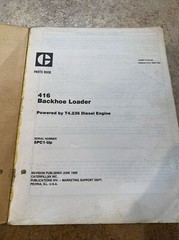Caterpillar Parts Manual 416 Backhoe Loader T4.236 Diesel 5PC1-Up HEBP1576-02