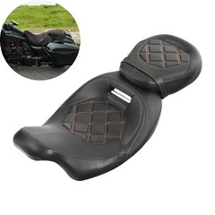 Detachable Two Up Motorcycle Seat Touring Road King Special FLHRXS Black Orange