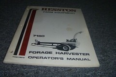Hesston 7160 Forage Harvester Owner Operator Manual Form No. 1705714 xz