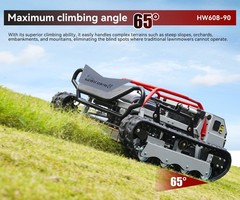 Remote controlled lawn mower, 22 hp gasoline engine, off-road, tracked.New