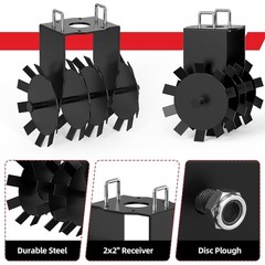 32″ Heavy-Duty Cut Width Disc Disk Plow Harrow for ATVs /UTVs Adjustable Depth
