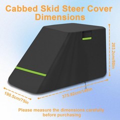 Skid Steer Loader Cover, Heavy Duty 600D Waterproof Oxford Cloth Skid Steer C…
