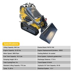 Upgraded 2025 Brand New 25HP Mini Skid Steer Track Loader Twin Cylinder US Stock