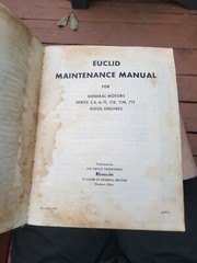 Euclid GM 3 4 6-71 71E 71N 71T Diesel MAINTENANCE MANUAL Published In 1965