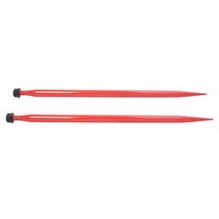 2PCS Red 47″ 3000LBS Hay Bale Spear Quick Attach Spike Fork For Tractors Loaders