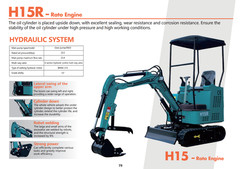 AGT H15 Hydraulic 1 Ton Mini Excavator RATO Gas Engine EPA with Pilot System