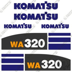 Fits Komatsu WA320-5 Decal Kit Wheel Loader Equipment Decals (WA 320 5)