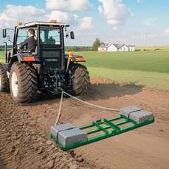 Uimoso 6 ft Towable Drag Harrow for Driveway Grading and Soil Leveling