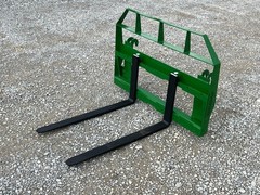 48″ Root Grapple Bucket and 42″ Long Pallet Forks Attachment -John Deere 400/500