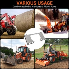 1/4″ 3/8″ 1/2″Skid Steer Mount Plate Adapter Loader Quick Tach Attachment Plate
