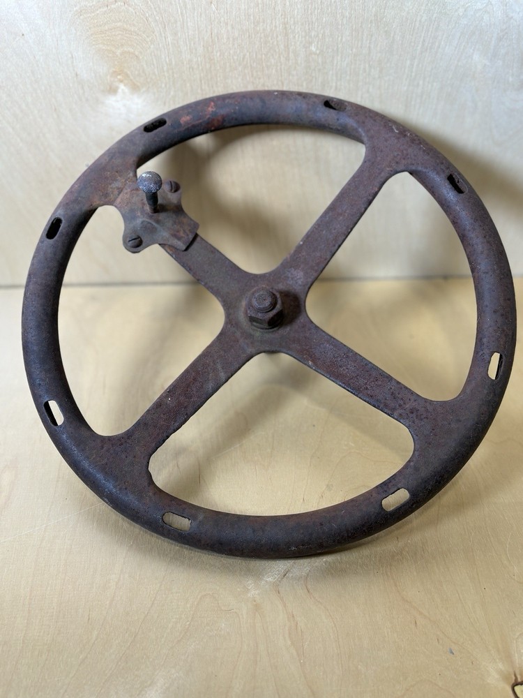 Vintage Cast Iron Steering Wheel ~ 15” Tractor – Rat Rod