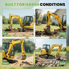 500mm Plain Bucket Attachment for 0.8ton-1ton-1.5ton Mini Digger Excavator