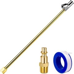 2-Way Connection 13.8″ Extended Air Chuck Set, 1/4 in F Size: 14 – Solid Brass