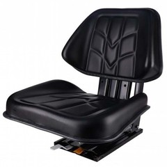 S8301276 Low Back Seat, Black Vinyl w/ Mechanical Suspension Fits White