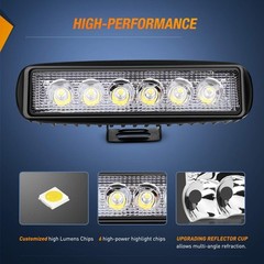2PCS 6″ LED Flood Work Lights Fit John Deere Gator XUV 835M 835R 865M 865R 12V