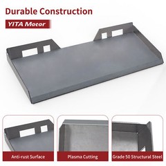 5/16″ Skid Steer Loader Mount Plate & Latch Box Bucket Quick Tach Attachment US