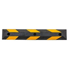 Guardian Parking Stop, 3ft Rubber Curb w/Mounting Holes, Black/Yellow (Used)