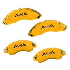 Yellow Black Aluminum Brake Caliper Covers Front Rear Kit 2019-2024 Kia Forte GT