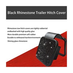 Bling Trailer Hitch Cover with Black for Any 2″ Receivers – Rub… FAST USA SHIP