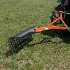 Titan Attachments 3 Point 5 FT Landscape Rake for Compact Tractors, Fits Cat 1