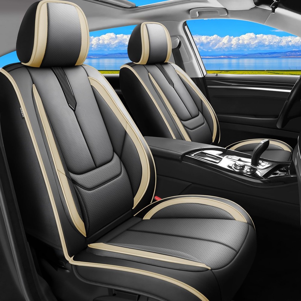 Toyota FJ Cruiser Seat Covers 2007-2014 Waterproof Leather Full Set Black Beige